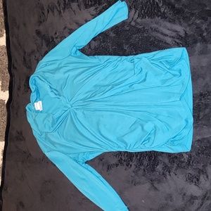 Oh Baby by Motherhood Sz L 3/4 sleeve shirt teal